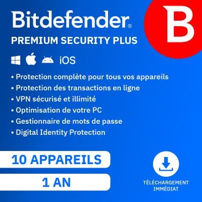 Bitdefender Premium Security Plus 2026 – Subscription – 10 Devices- 1 Year